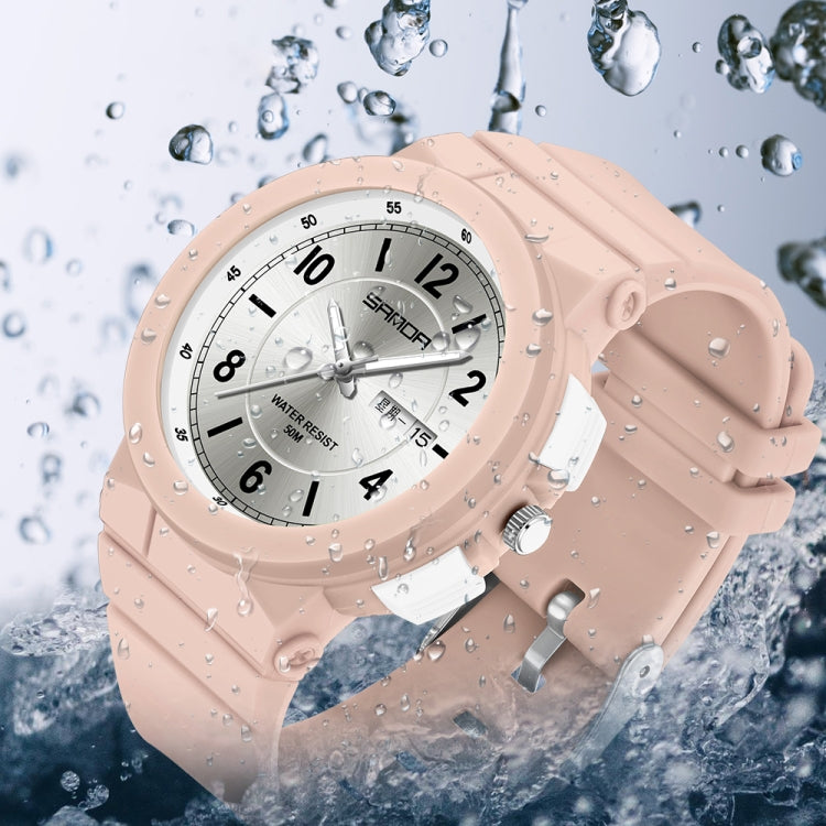 SANDA 6097 TPU Strap Dual Calendar Waterproof Electronic Watch