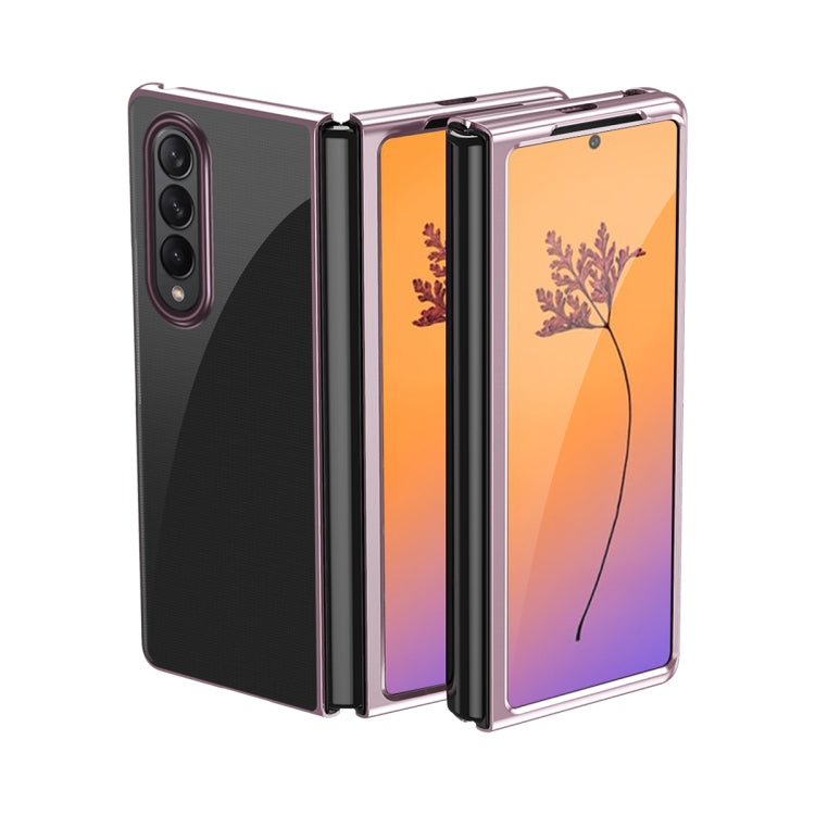 For Samsung Galaxy Z Fold4 Electroplating Transparent Shockproof Phone Case