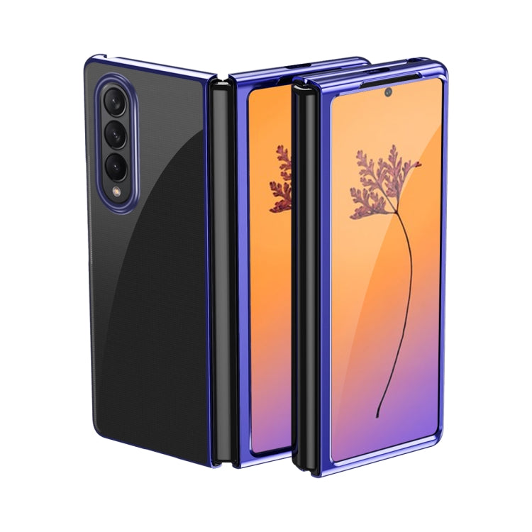 For Samsung Galaxy Z Fold4 Electroplating Transparent Shockproof Phone Case