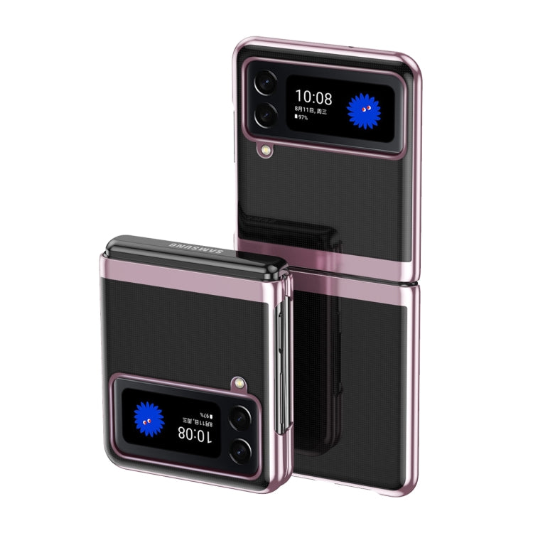For Samsung Galaxy Z Flip4 Electroplating Transparent Shockproof Phone Case