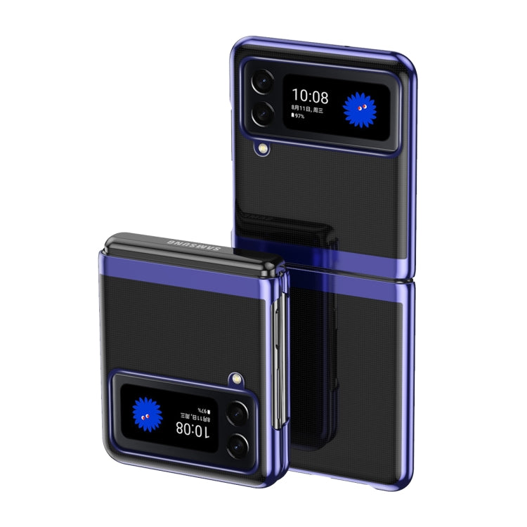 For Samsung Galaxy Z Flip4 Electroplating Transparent Shockproof Phone Case