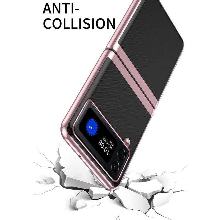 For Samsung Galaxy Z Flip4 Electroplating Transparent Shockproof Phone Case