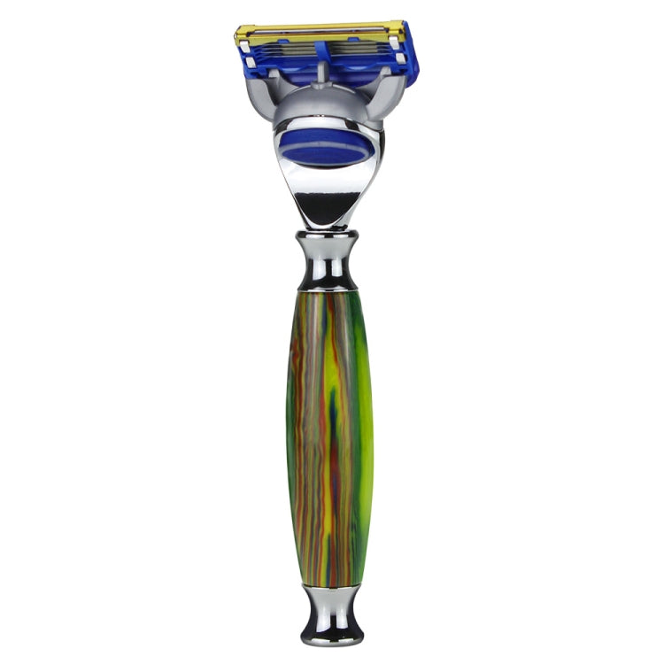 AD-4 Men Safety Razor Set Razor Blades Handle Shaving Brush Stand Kit