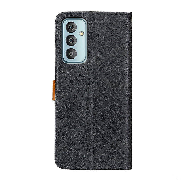 For Samsung Galaxy M13 4G European Floral Embossed Leather Phone Case