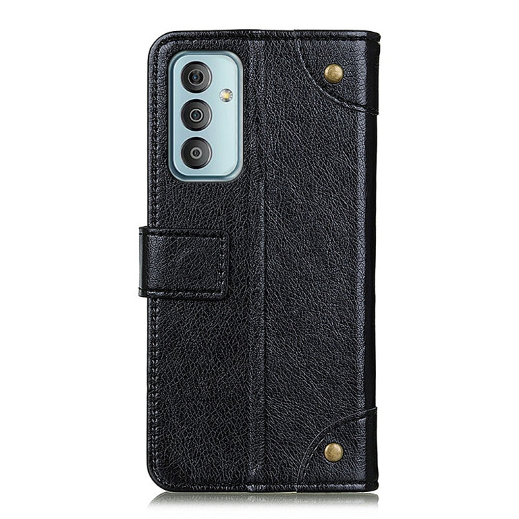 For Samsung Galaxy M13 4G Copper Buckle Nappa Texture Leather Phone Case