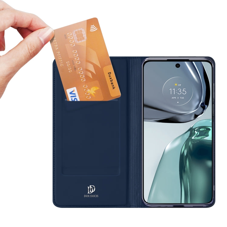 For Motorola Moto G62 5G DUX DUCIS Skin Pro Series PU + TPU Leather Phone Case