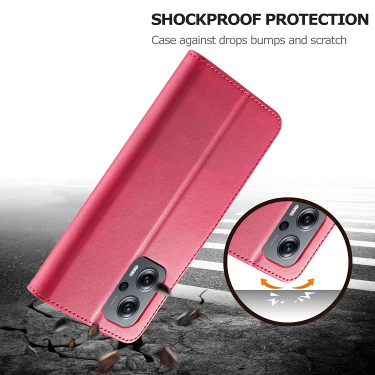 For Xiaomi Poco X4 GT 5G LC.IMEEKE Calf Texture Leather Phone Case