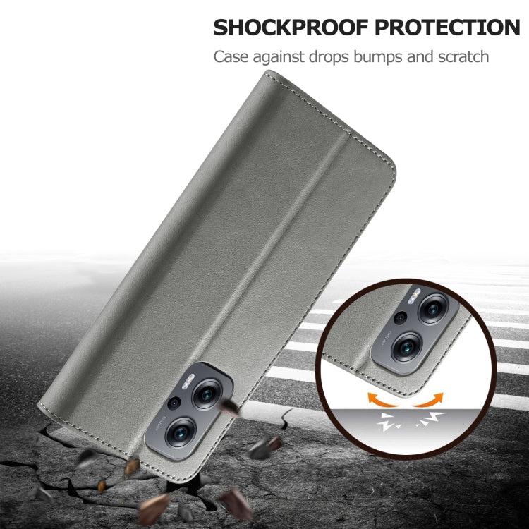 For Xiaomi Poco X4 GT 5G LC.IMEEKE Calf Texture Leather Phone Case