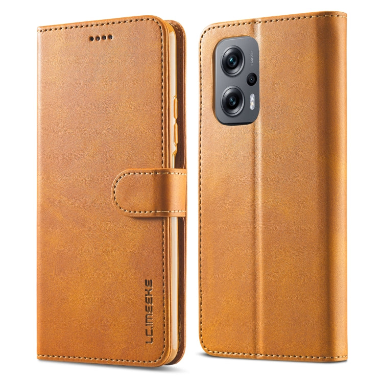 For Xiaomi Poco X4 GT 5G LC.IMEEKE Calf Texture Leather Phone Case