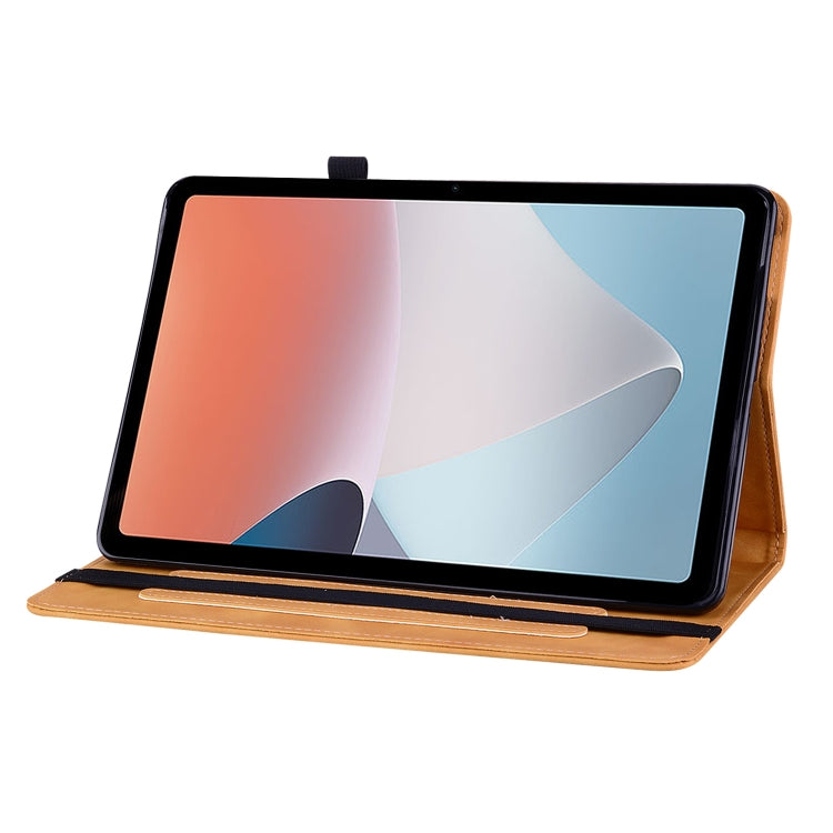 For OPPO Pad Air Skin Feel Solid Color Zipper Leather Tablet Case