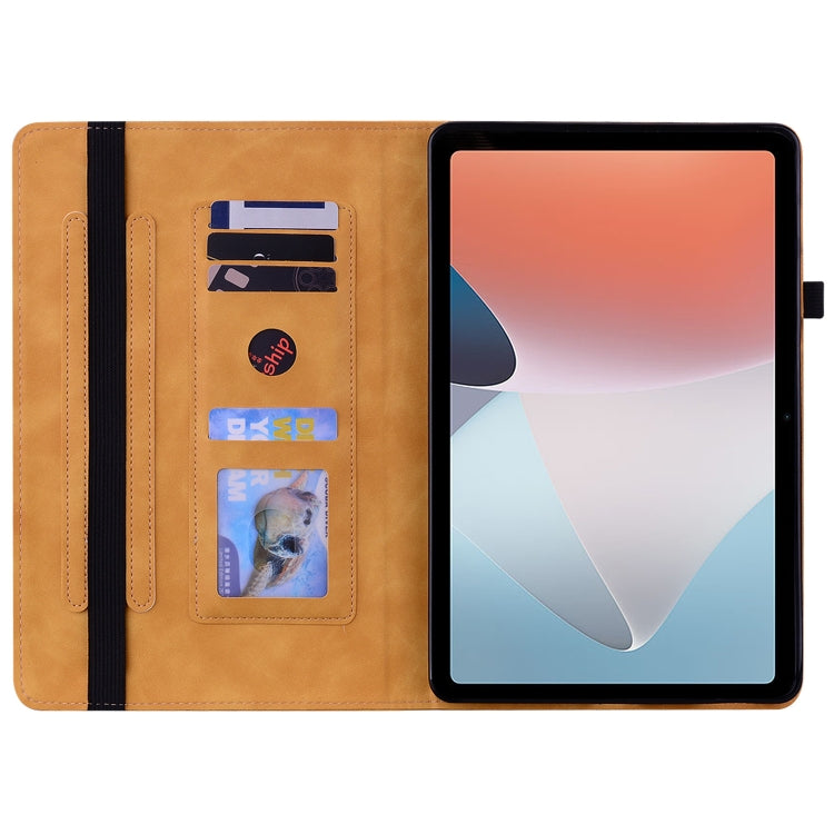 For OPPO Pad Air Skin Feel Solid Color Zipper Leather Tablet Case