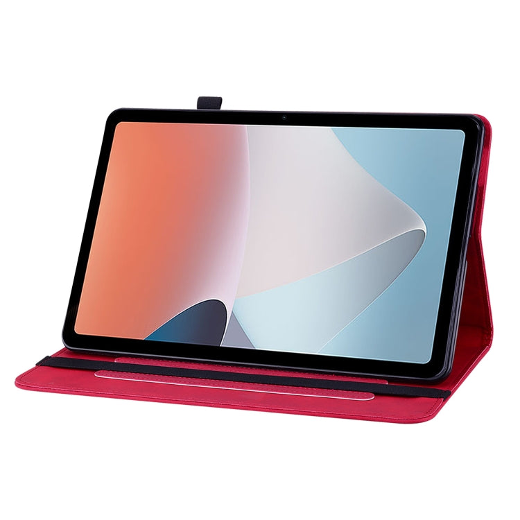 For OPPO Pad Air Skin Feel Solid Color Zipper Leather Tablet Case