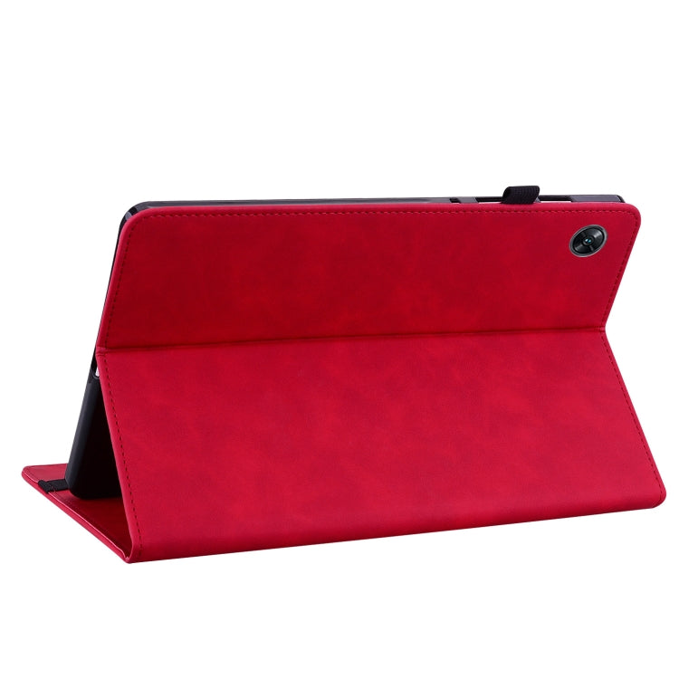 For OPPO Pad Air Skin Feel Solid Color Zipper Leather Tablet Case