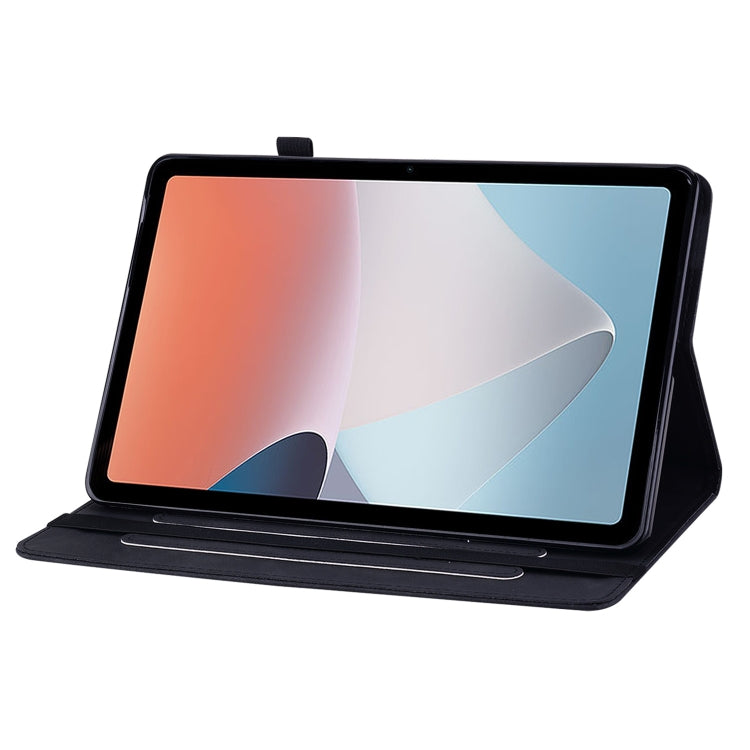 For OPPO Pad Air Skin Feel Solid Color Zipper Leather Tablet Case