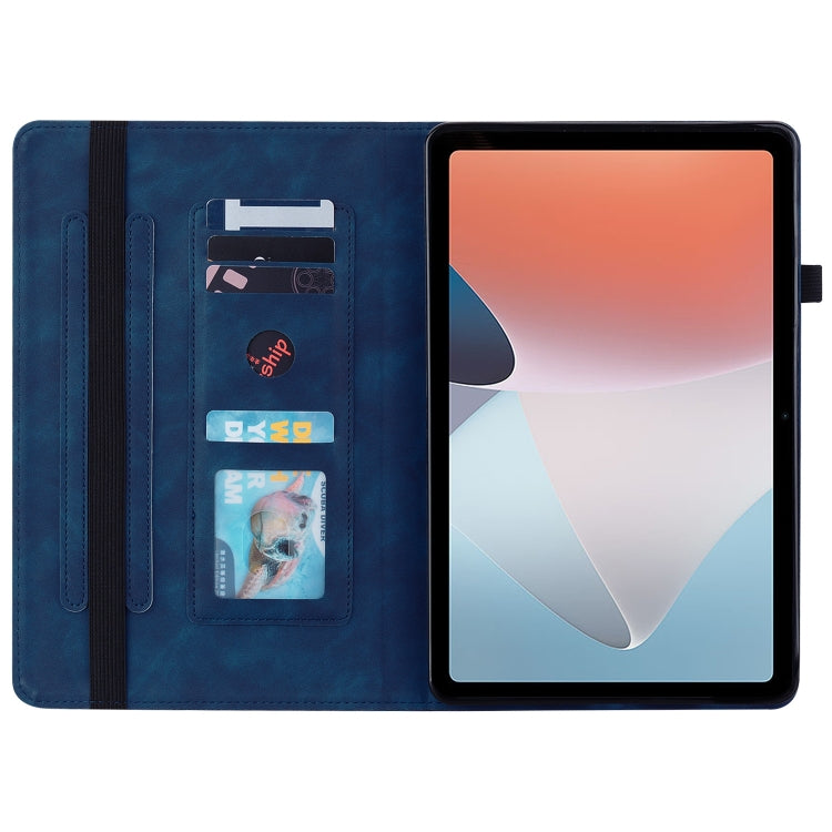 For OPPO Pad Air Skin Feel Solid Color Zipper Leather Tablet Case