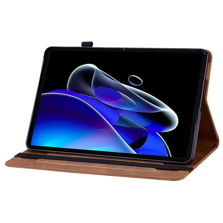 For Realme Pad X Skin Feel Solid Color Zipper Leather Tablet Case