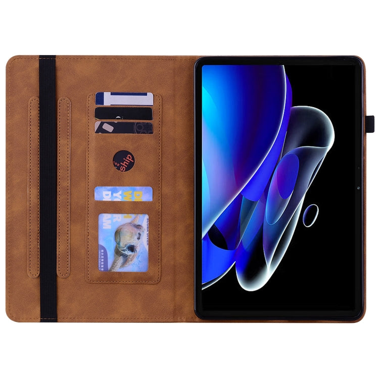 For Realme Pad X Skin Feel Solid Color Zipper Leather Tablet Case