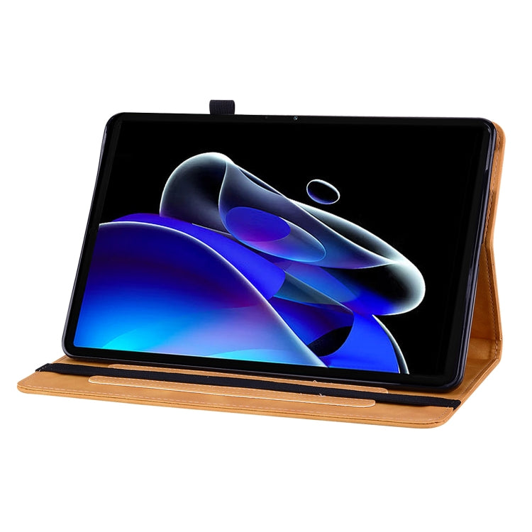 For Realme Pad X Skin Feel Solid Color Zipper Leather Tablet Case