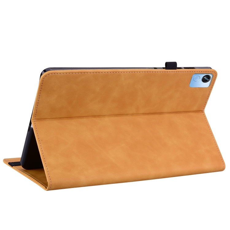 For Realme Pad X Skin Feel Solid Color Zipper Leather Tablet Case
