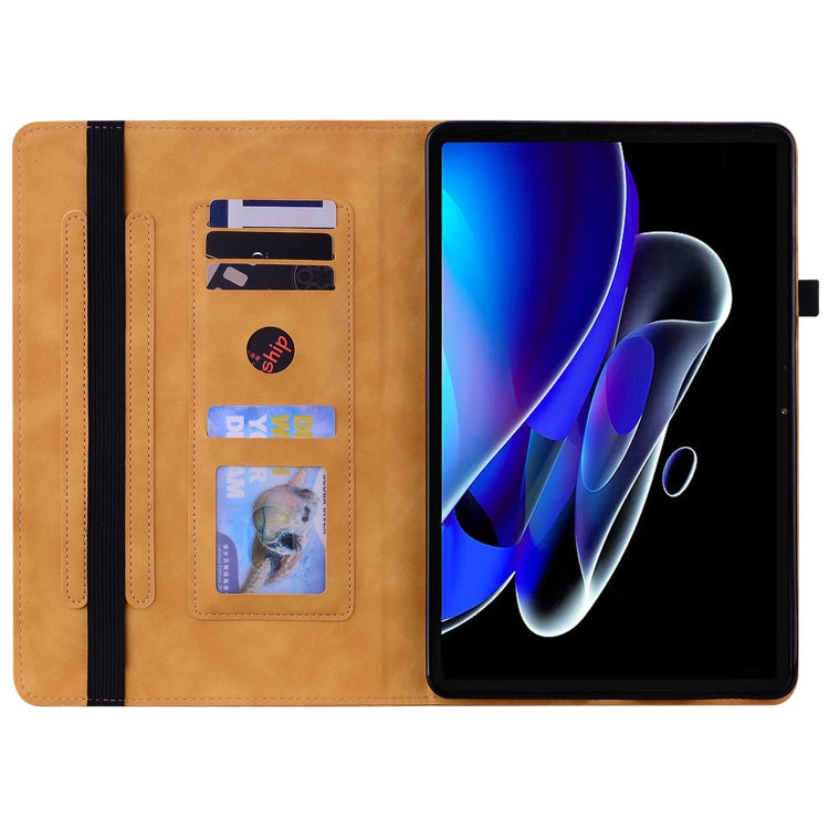 For Realme Pad X Skin Feel Solid Color Zipper Leather Tablet Case
