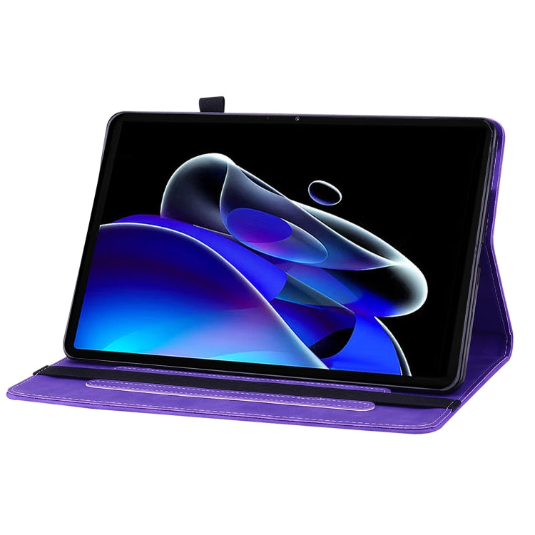 For Realme Pad X Skin Feel Solid Color Zipper Leather Tablet Case