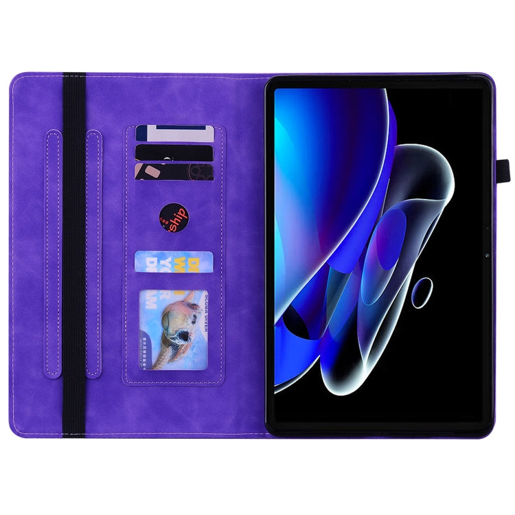 For Realme Pad X Skin Feel Solid Color Zipper Leather Tablet Case