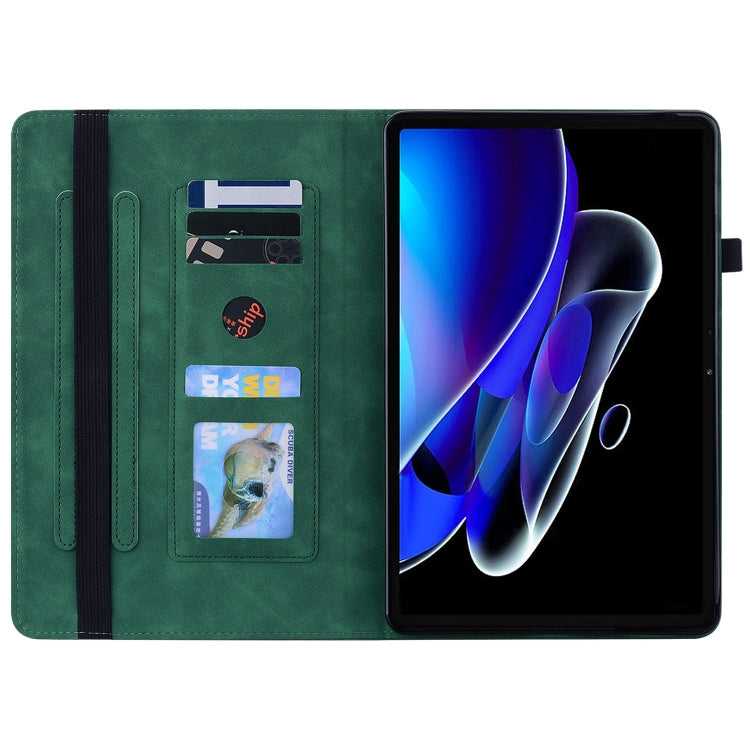 For Realme Pad X Skin Feel Solid Color Zipper Leather Tablet Case