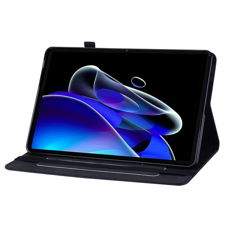 For Realme Pad X Skin Feel Solid Color Zipper Leather Tablet Case