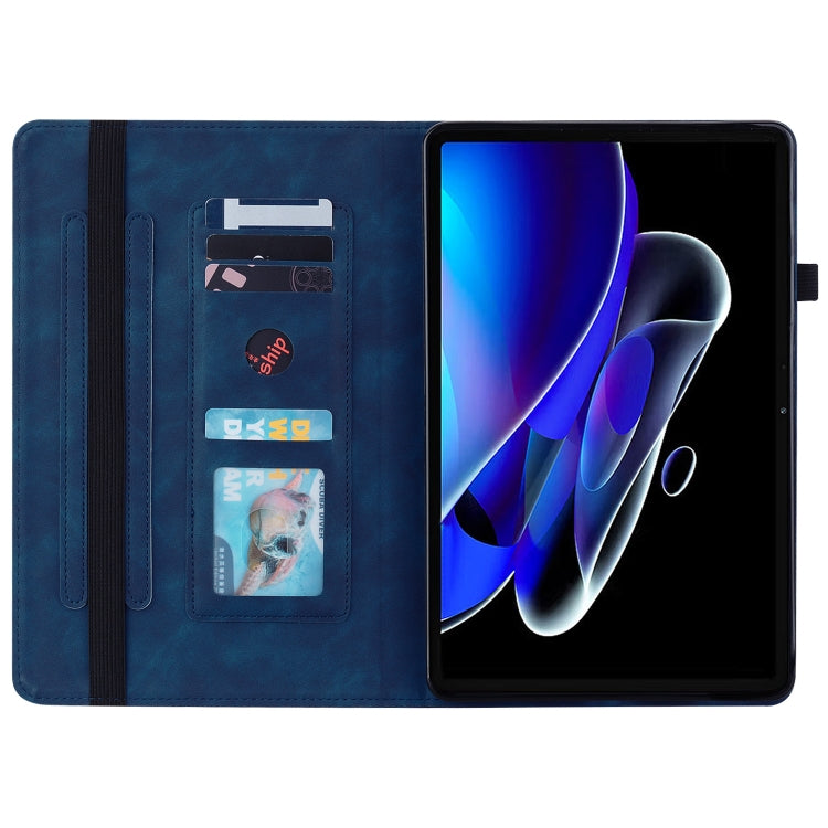 For Realme Pad X Skin Feel Solid Color Zipper Leather Tablet Case
