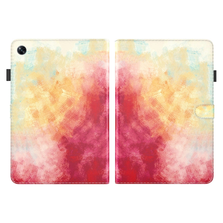For OPPO Pad Air Watercolor Pattern Flip Leather Tablet Case