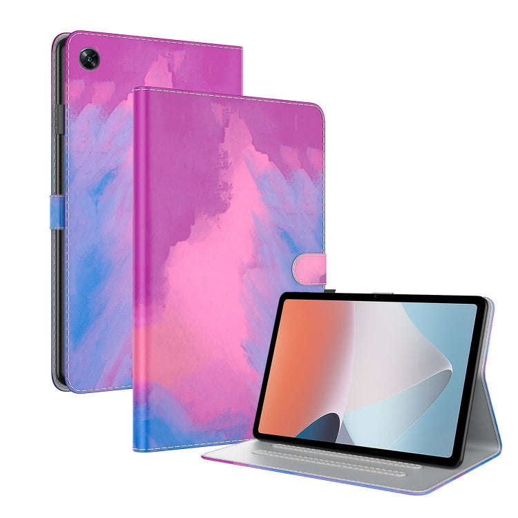 For OPPO Pad Air Watercolor Pattern Flip Leather Tablet Case