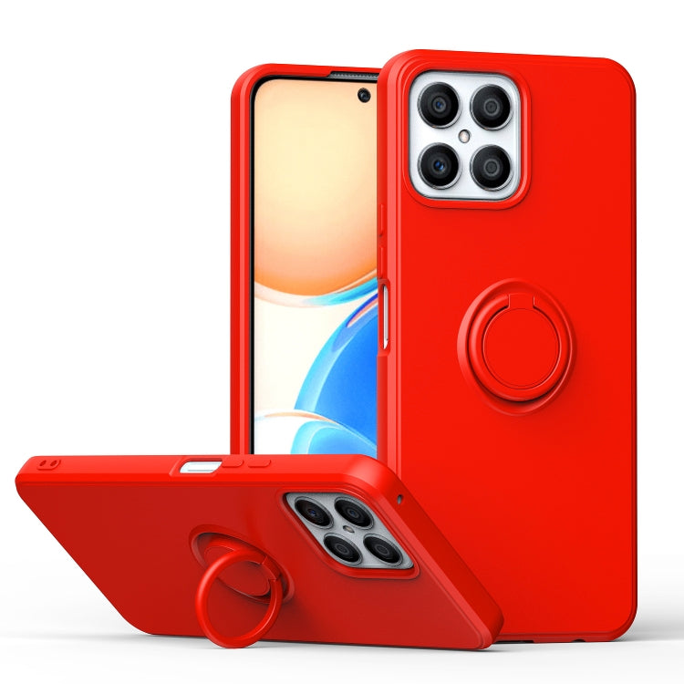 For Honor X8 Ring Kickstand Silicone Phone Case
