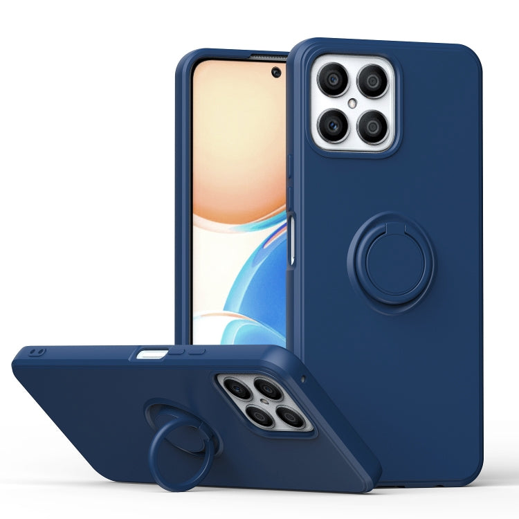 For Honor X8 Ring Kickstand Silicone Phone Case