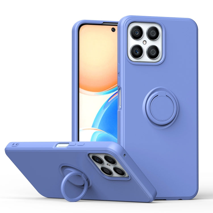 For Honor X8 Ring Kickstand Silicone Phone Case