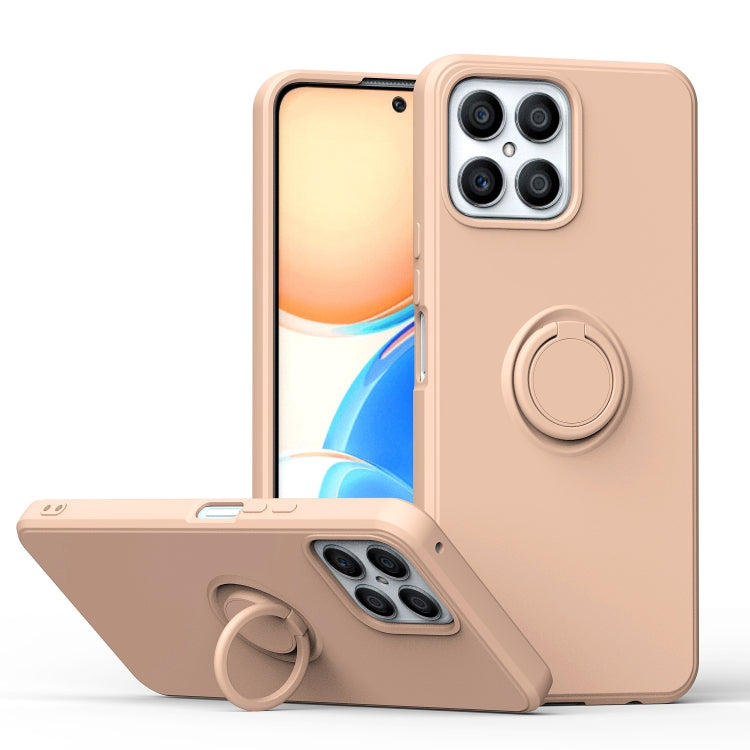 For Honor X8 Ring Kickstand Silicone Phone Case