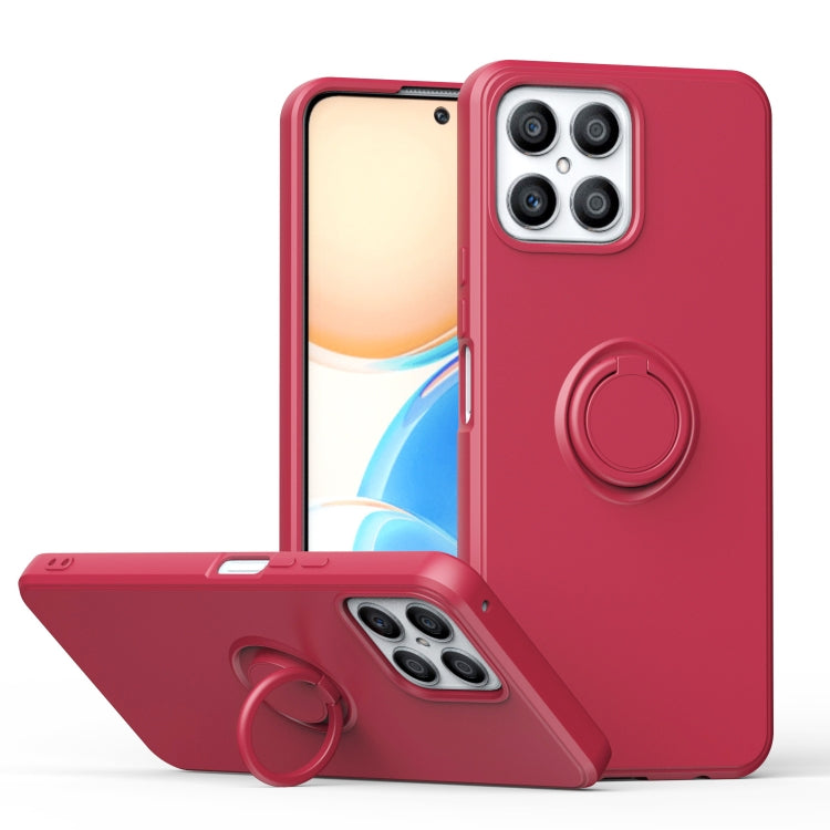 For Honor X8 Ring Kickstand Silicone Phone Case