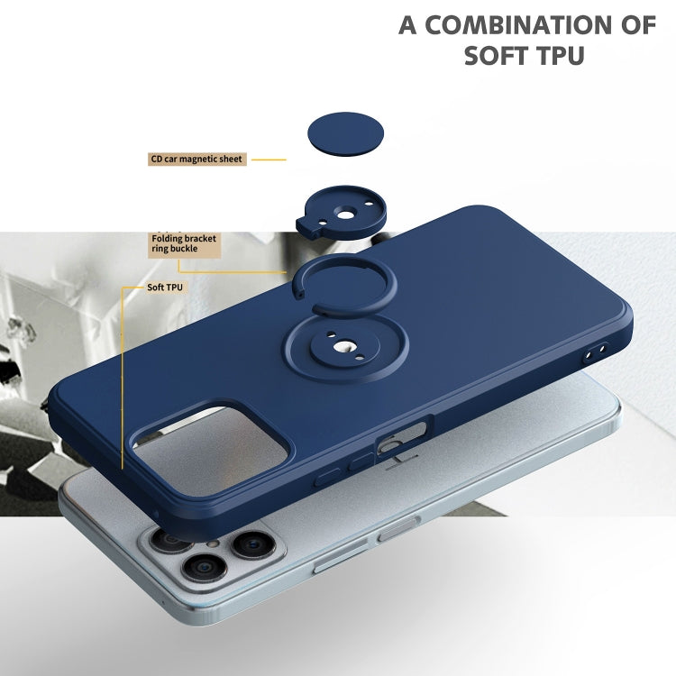 For Honor X8 Ring Kickstand Silicone Phone Case