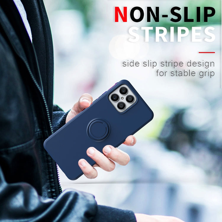 For Honor X8 Ring Kickstand Silicone Phone Case