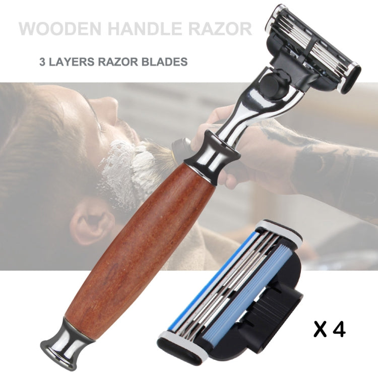 AD-9 Mens Shaving Kit Safety Manual Shaver Replaceable Blade Razor Set