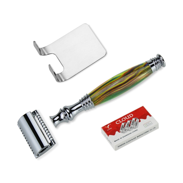 AS-2 Men Double Edge Safety Razor Blades Set(Yellow Green)