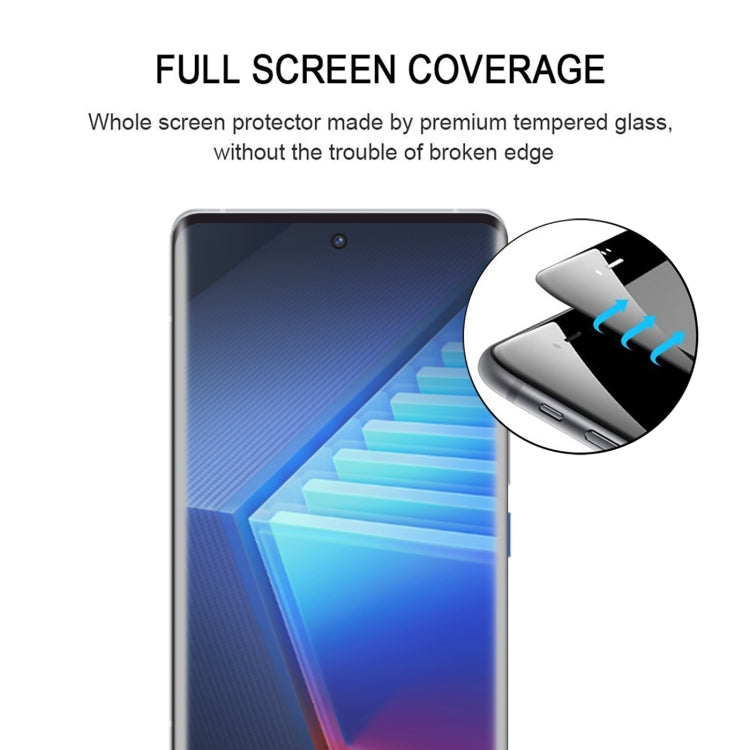 3D Curved Edge Full Screen Tempered Glass Film For vivo iQOO 10 Pro