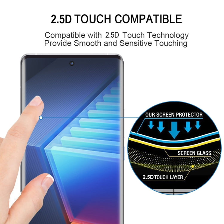 3D Curved Edge Full Screen Tempered Glass Film For vivo iQOO 10 Pro