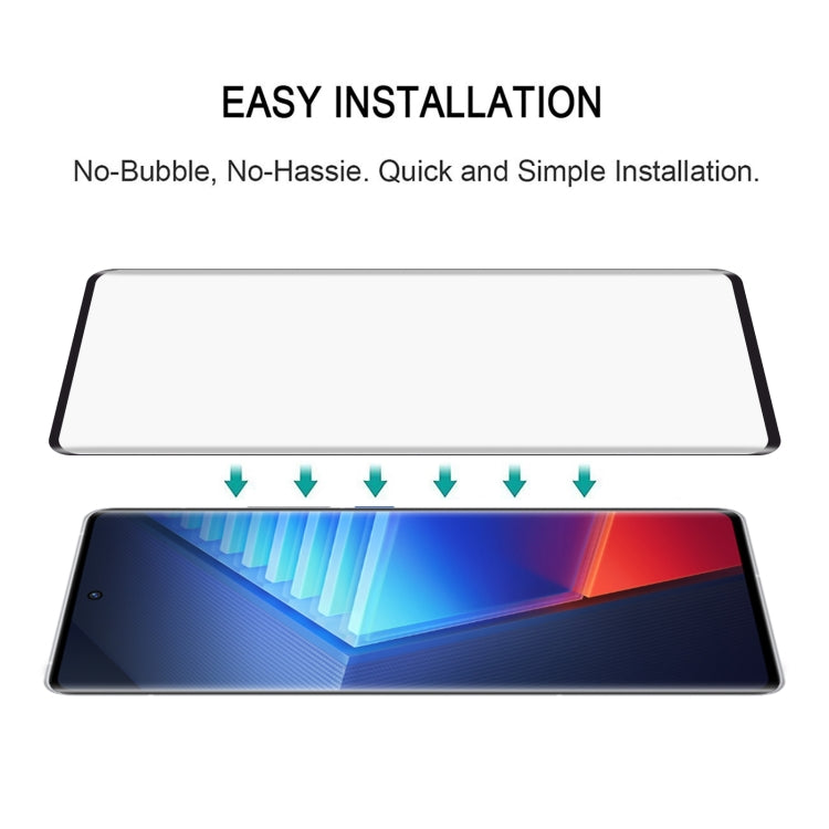 3D Curved Edge Full Screen Tempered Glass Film For vivo iQOO 10 Pro