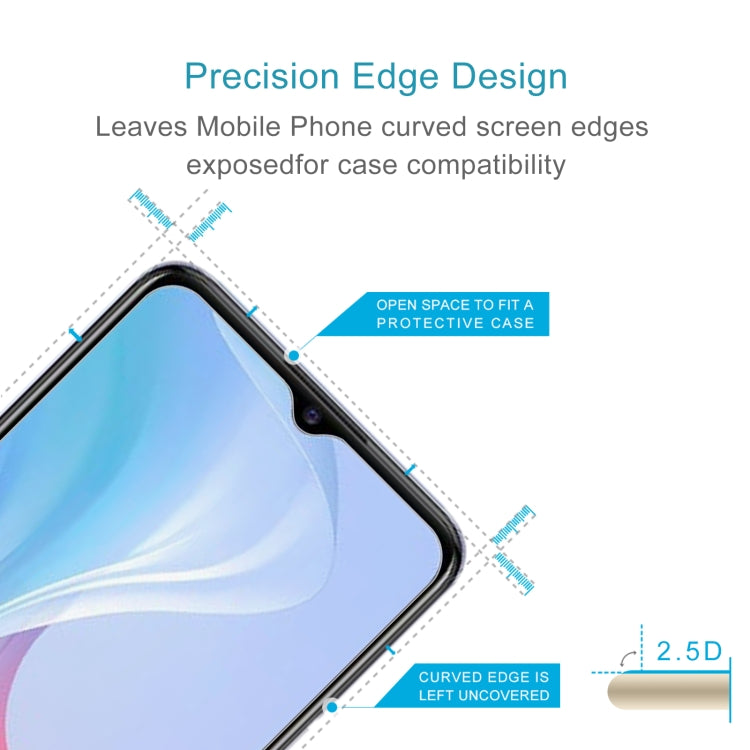 50 PCS 0.26mm 9H 2.5D Tempered Glass Film For vivo T1x 5G / 4G / T1x Indian