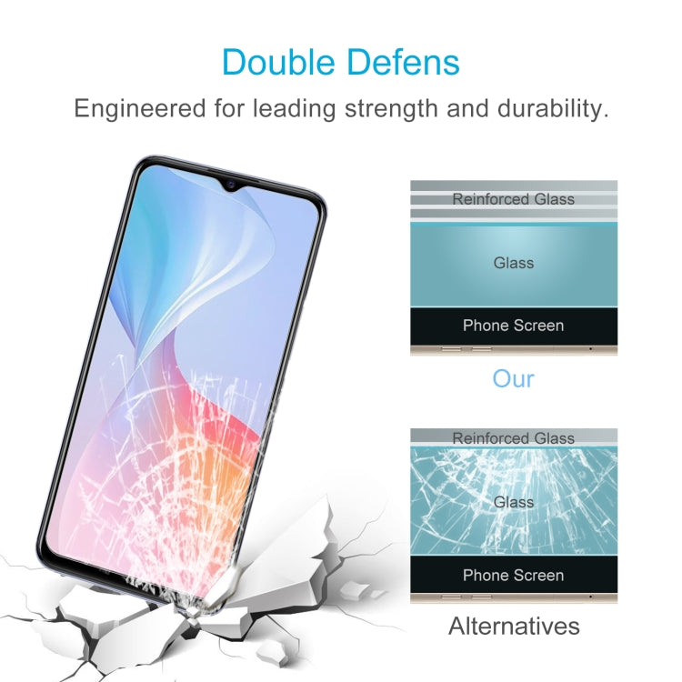 50 PCS 0.26mm 9H 2.5D Tempered Glass Film For vivo T1x 5G / 4G / T1x Indian