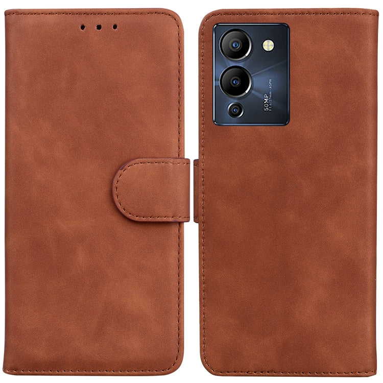 For Infinix Note 12 G96/X670 Skin Feel Pure Color Flip Leather Phone Case