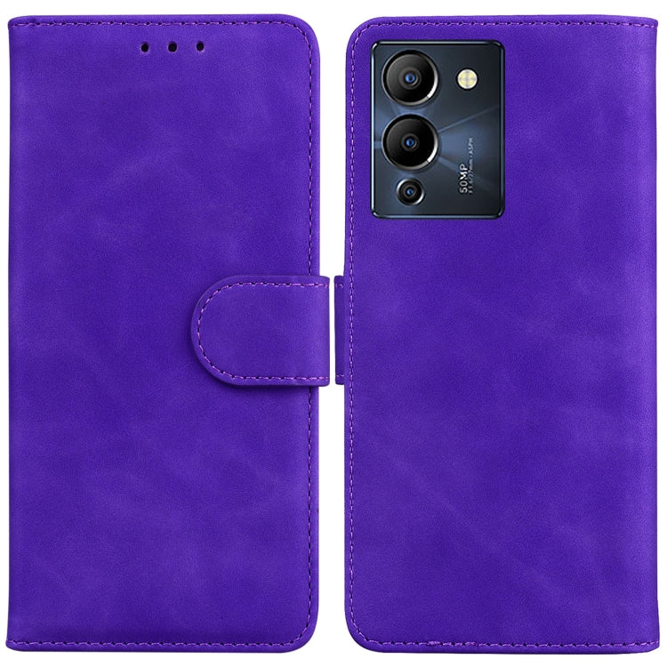 For Infinix Note 12 G96/X670 Skin Feel Pure Color Flip Leather Phone Case