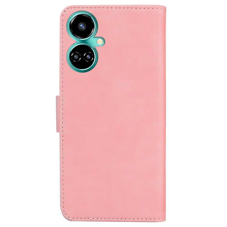 For Tecno Camon 19 Skin Feel Pure Color Flip Leather Phone Case
