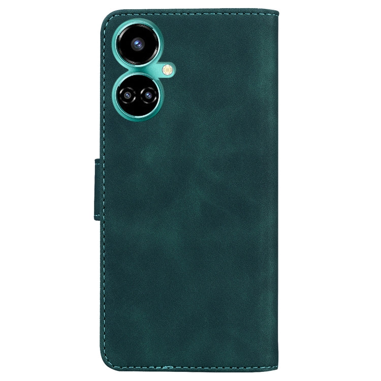 For Tecno Camon 19 Skin Feel Pure Color Flip Leather Phone Case