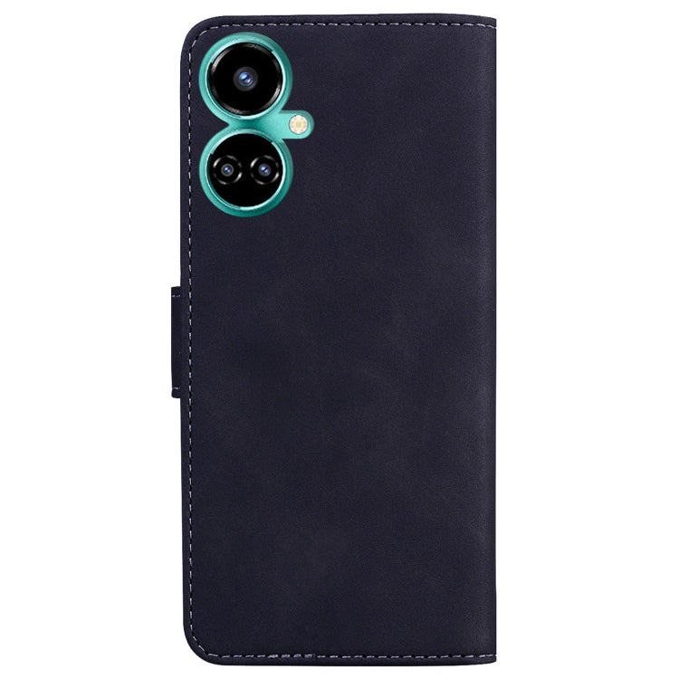 For Tecno Camon 19 Skin Feel Pure Color Flip Leather Phone Case